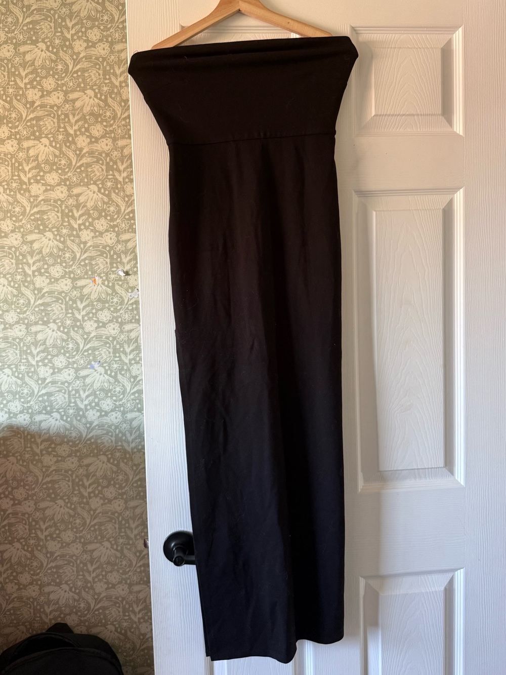 NBD Black Strapless Bandeau Maxi Dress